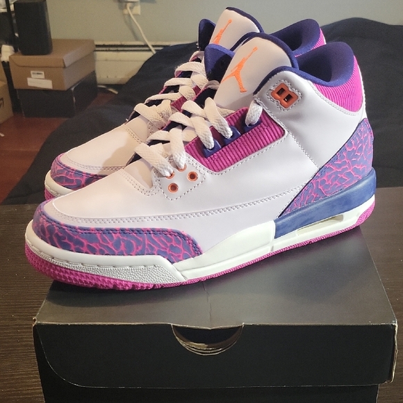 Air Jordan 3 Retro GG "Barely Grape" - White/Purple/Pink- M6Y/W7.5 NWT & BOX - Picture 2 of 11